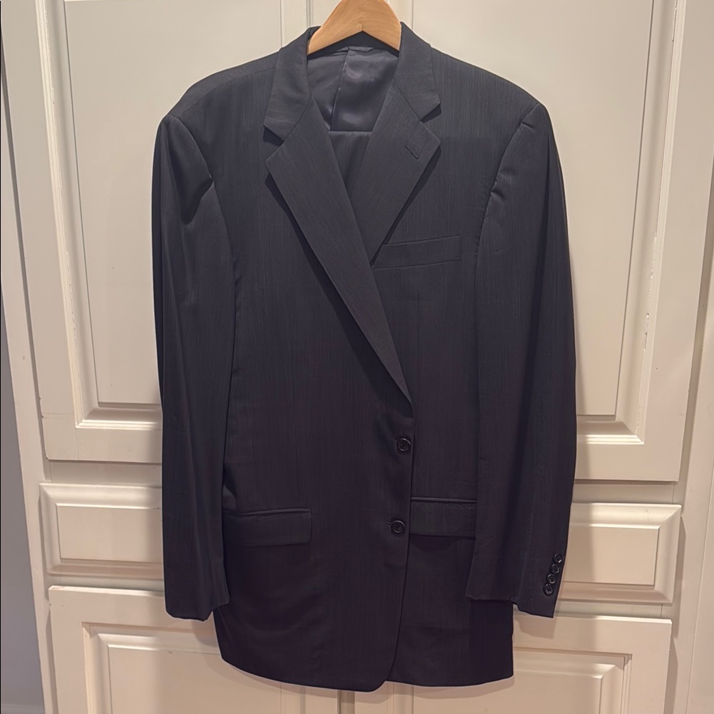 Hickey Freeman Classic Mens Black Suit Hickey Freeman Classic Mens Black Suit